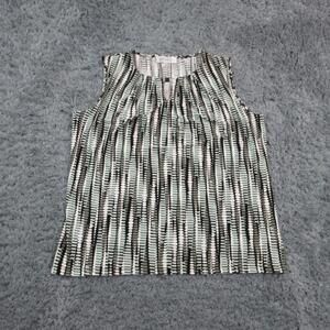 Kasper Blouse Shirt Womens XL Multicolor Stripe Sleeveless Scoop Neck Top NWT